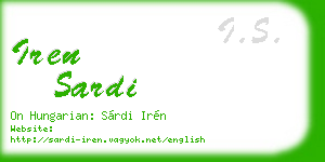 iren sardi business card